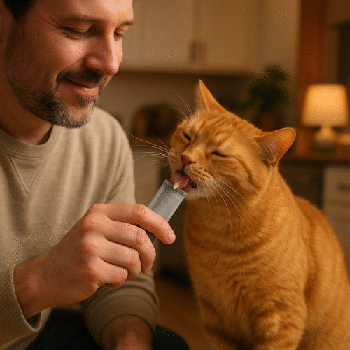 dr sacchi creamy somon kedi ödül elden verilen mama