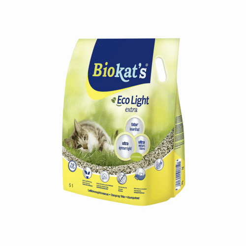 biokats eco light extra bitkisel kedi kumu 5 l paket fotoğrafı